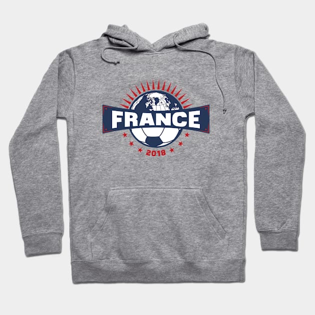 France Half World Football Championship 2018 Hoodie by Rebus28